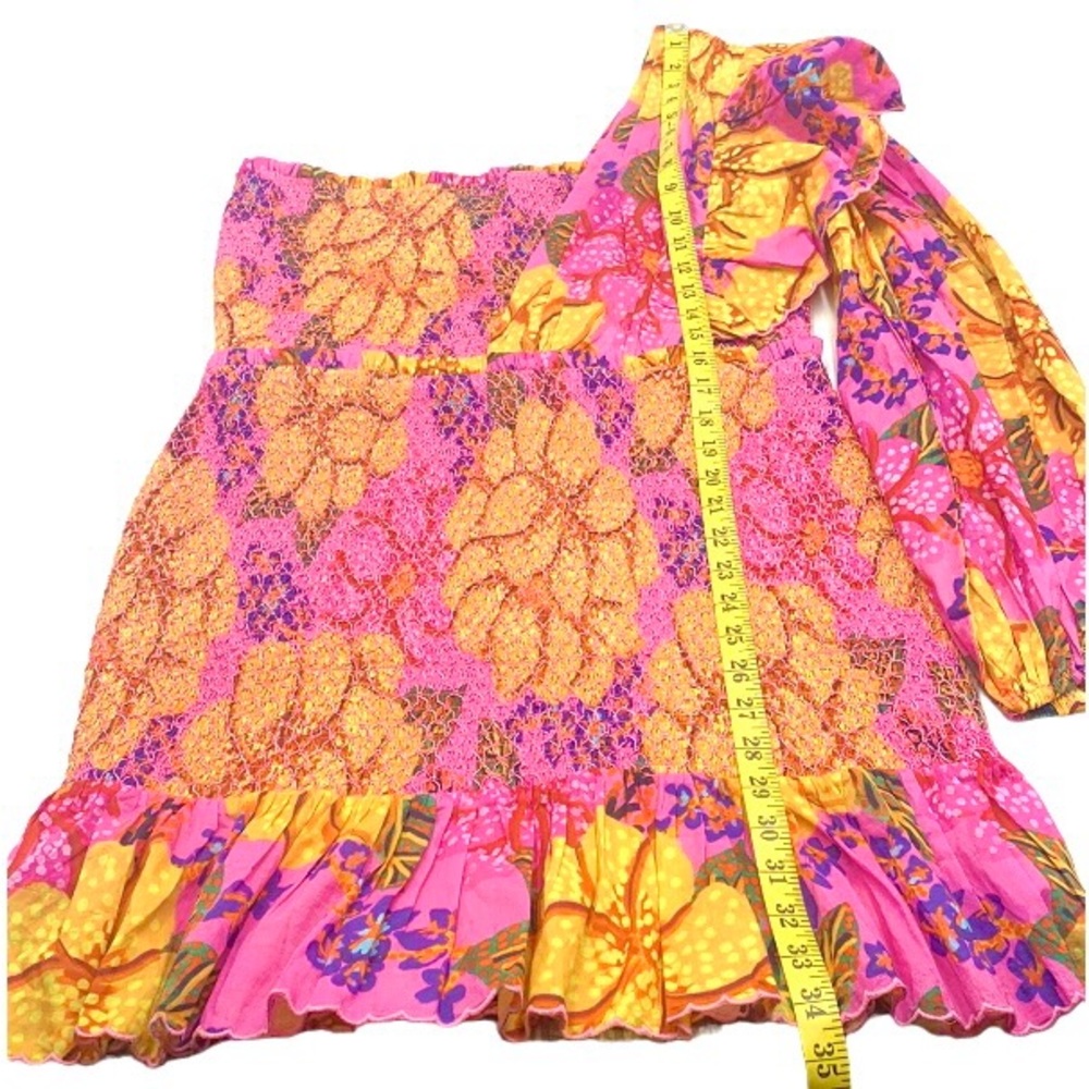 NWT Farm Rio Flowers Garden One Shoulder Mini Dress Size XL - Picture 14 of 15